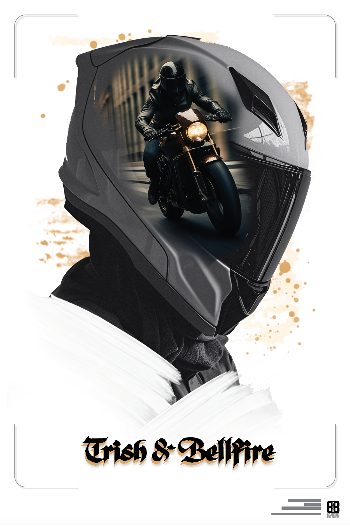 bike helmet poster Custom Art Poster Print - Style: Helm
