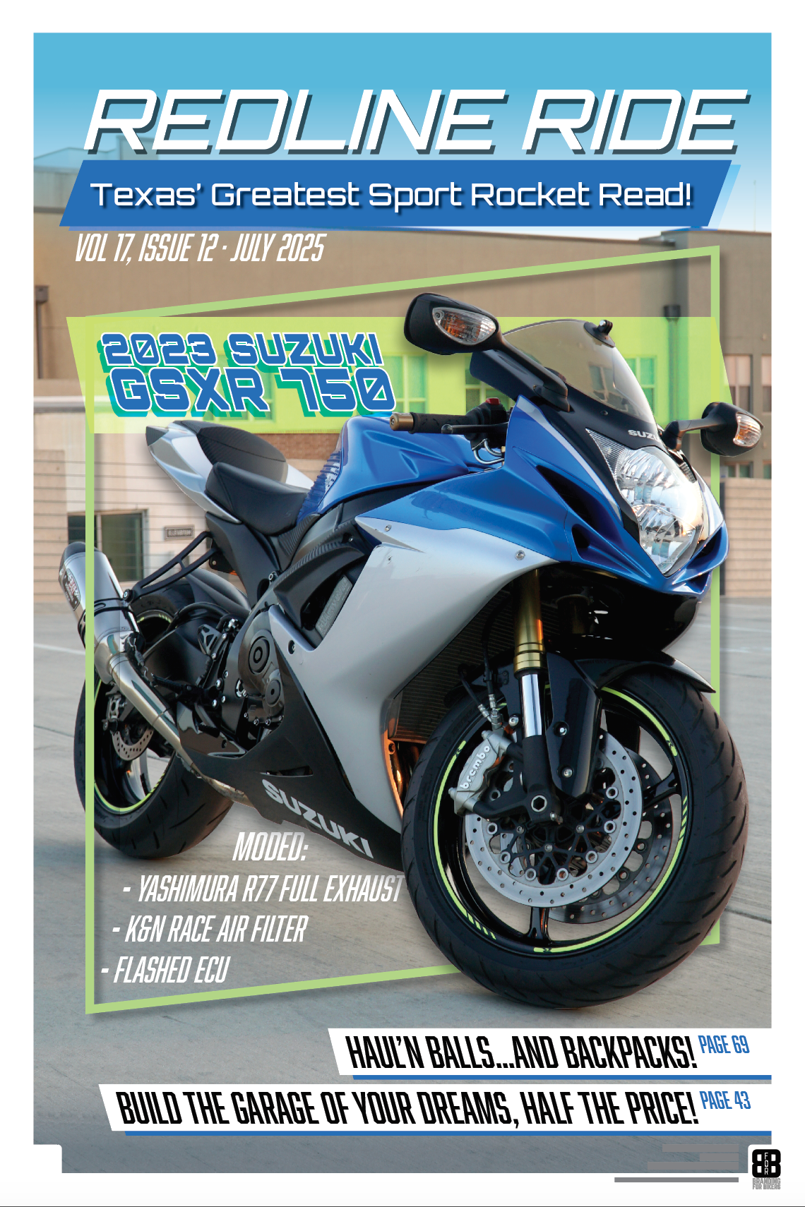 Custom Art Poster Print - Style: Sport Bike Magazine